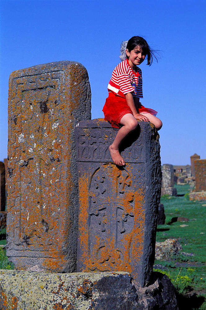 Noraduz cemetery, Lake Sevan, Armenia, Asia