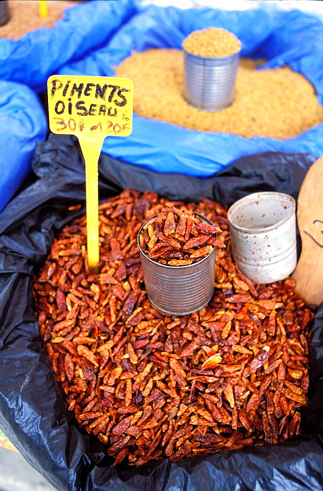 Spices, Saint Antoine Market, Pointe a Pitre, Guadeloupe, Caribbean, Central America