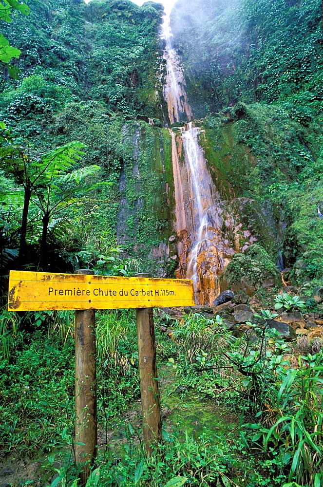 Carbet waterfall, Guadeloupe, Caribbean, Central America