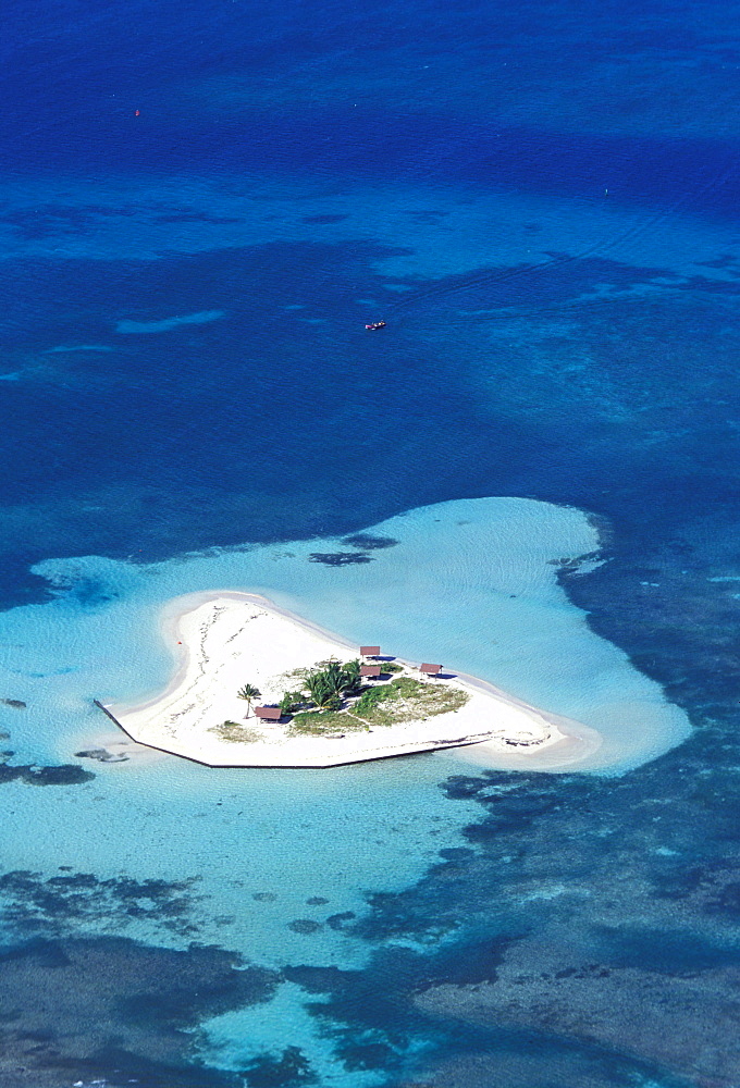 Aerial view, White island, Grand Cul de Sac Marin, Basse Terre, Guadeloupe, Caribbean, Central America