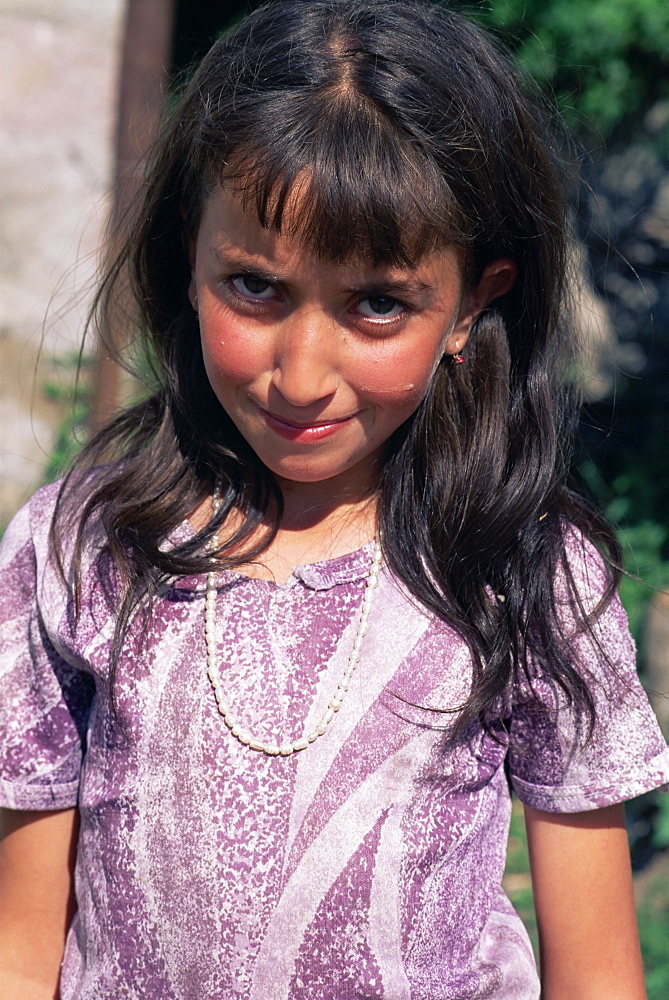 Portrait of a young girl, Gochavank, Armenia, Central Asia, Asia