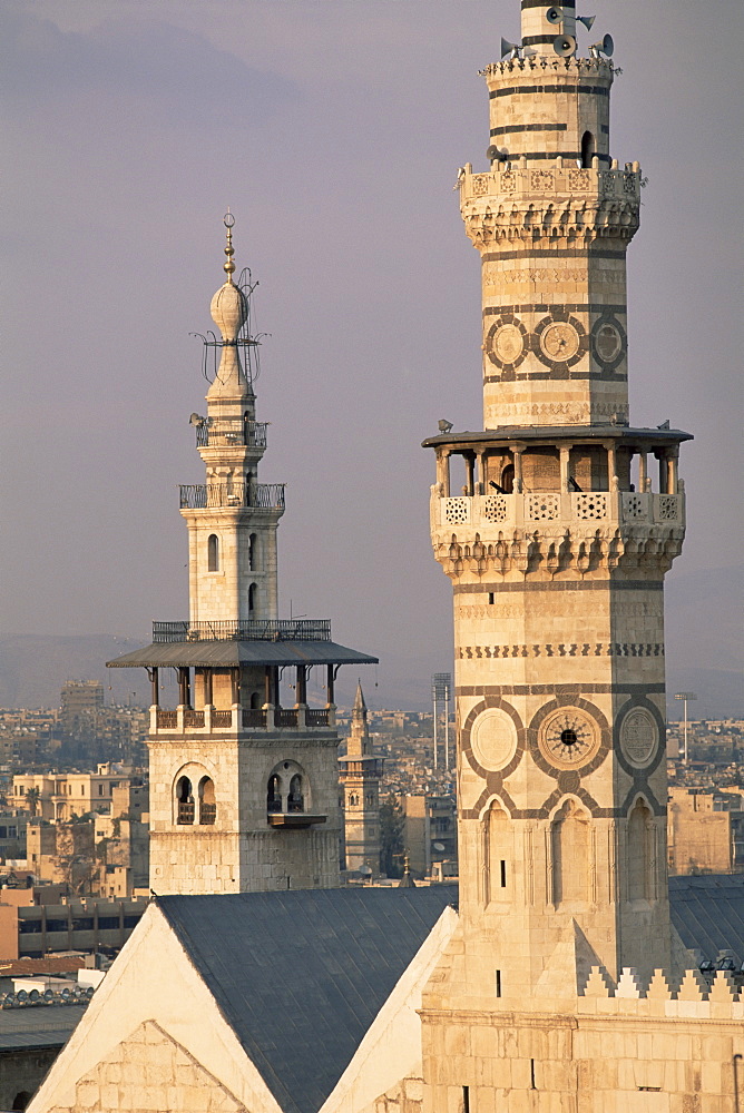 Minarets of Omayade mosque, Damascus, Syria, Middle East