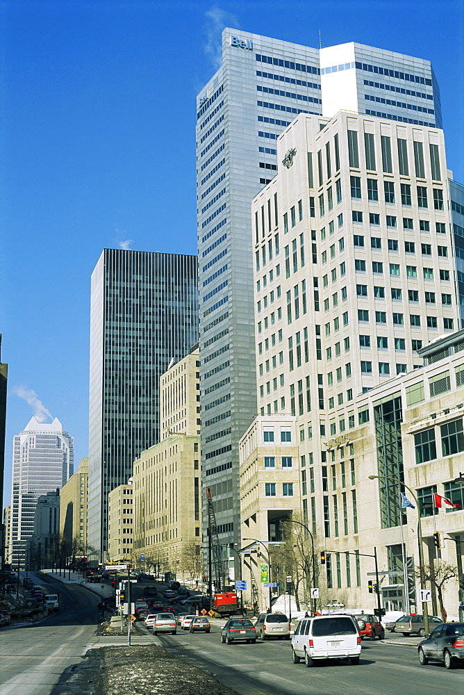 Street scene, city of Montreal, Quebec, Canada, North America