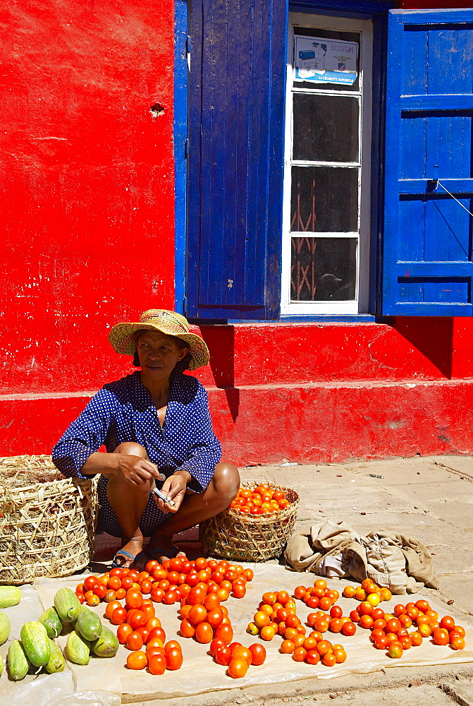 Local market, Betsileo, Ambositra, Madagascar, Africa