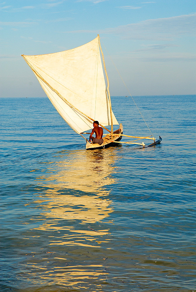 Fishing village of Vezo ethnic group, around Tulear, Ifaty, Madagascar, Indian Ocean, Africa