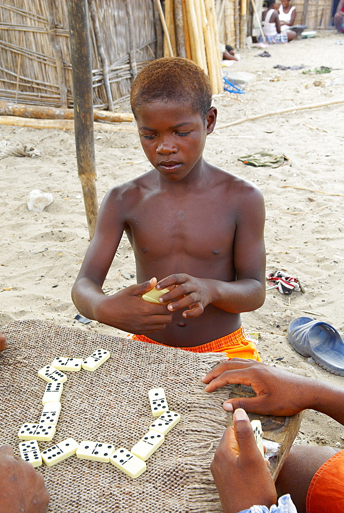 Fishing village of Vezo ethnic group, around Tulear, Ifaty, Madagascar, Africa