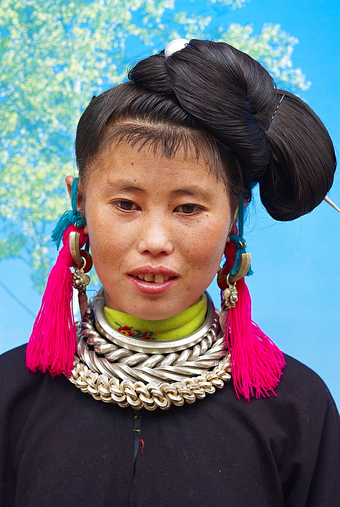 Black Miao ethnic group, market around Congjiang, Guizhou Province, China, Asia