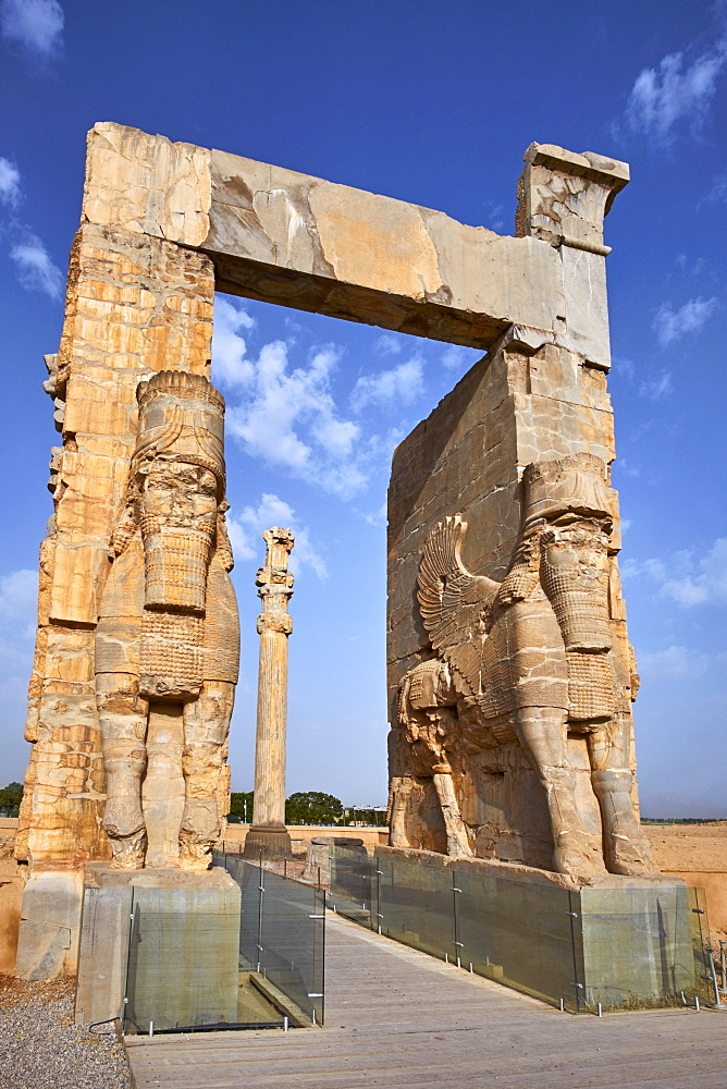 Achaemenid archaeological site, Propylon, Gate of All Nations, Persepolis, UNESCO World Heritage Site, Fars Province, Iran, Middle East