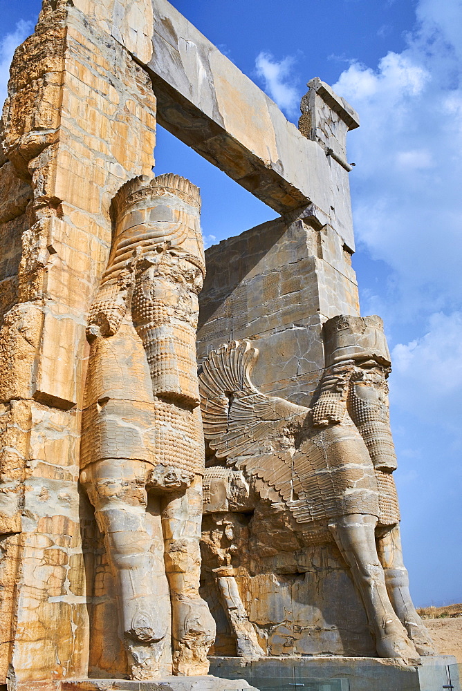 Achaemenid archaeological site, Propylon, Gate of All Nations, Persepolis, UNESCO World Heritage Site, Fars Province, Iran, Middle East