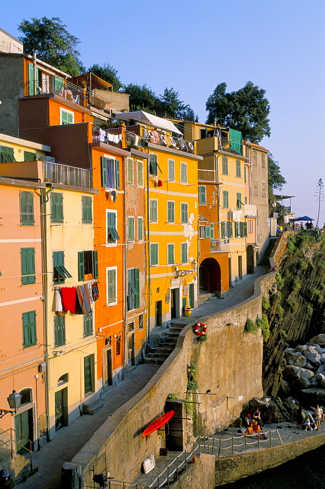 Village of Riomaggiore, Cinque Terre, UNESCO World Heritage Site, Liguria, Italy, Europe