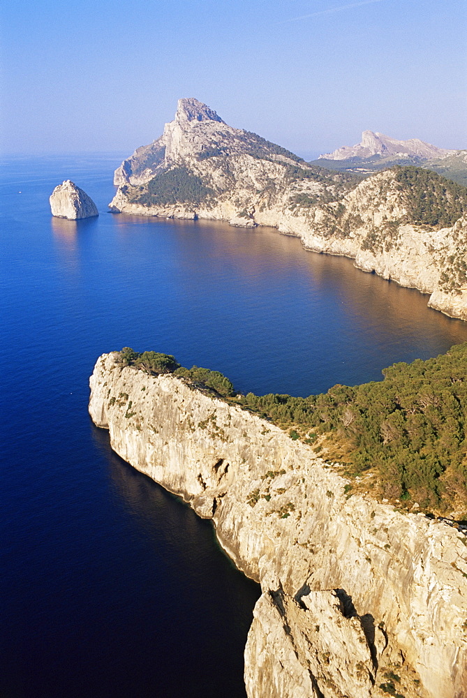 View of Formentor Cape from El Colomer viewpoint, Mallorca (Majorca), Balearic Islands, Spain, Mediterranean, Europe