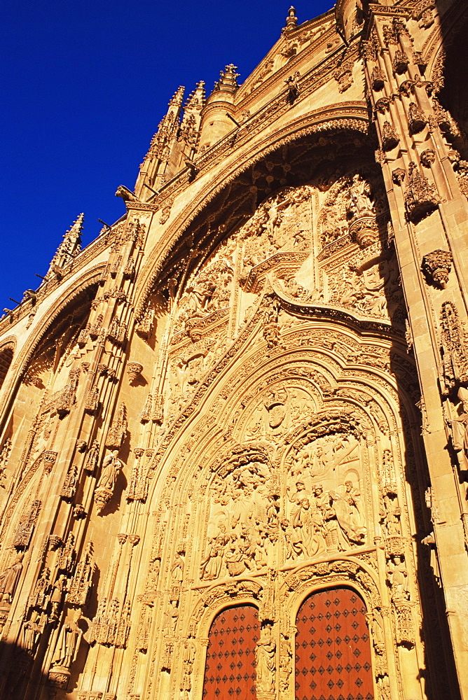 Puerta del Nacimiento (Renaissance doorway) of the Catedral Nueva (New Cathedral), Salamanca, Castilla y Leon (Old Castile), Spain, Europe