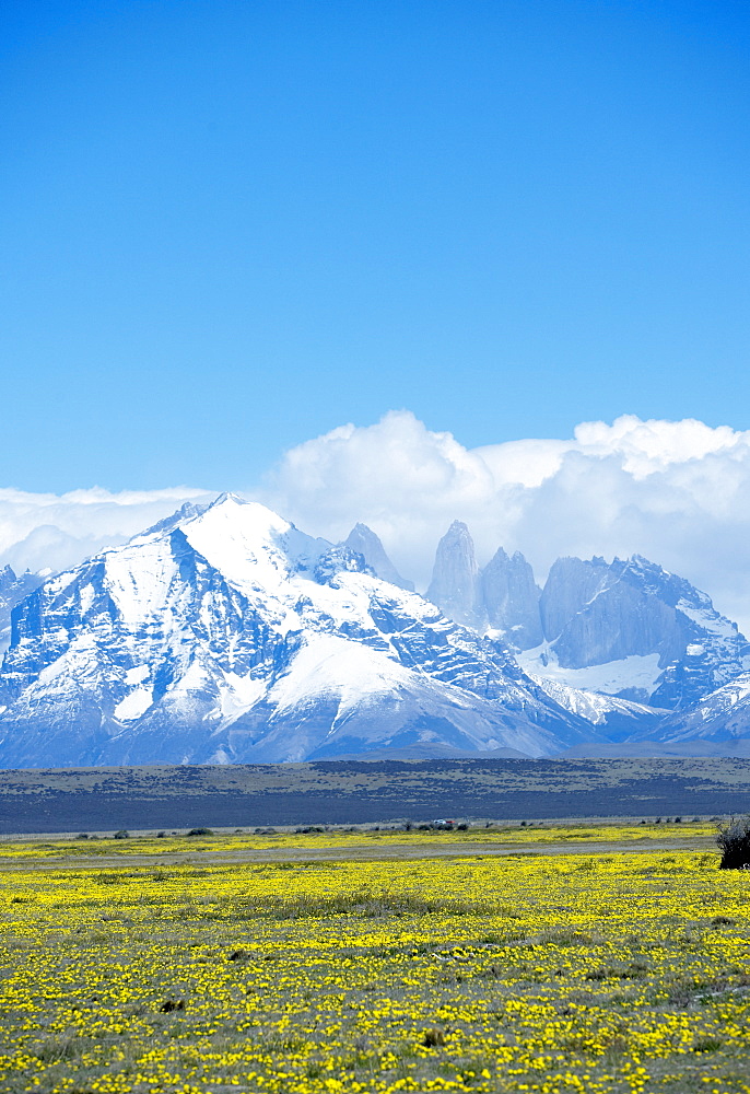 Torres del Paine massif, Torres del Paine National Park, Patagonia, Chile, South America