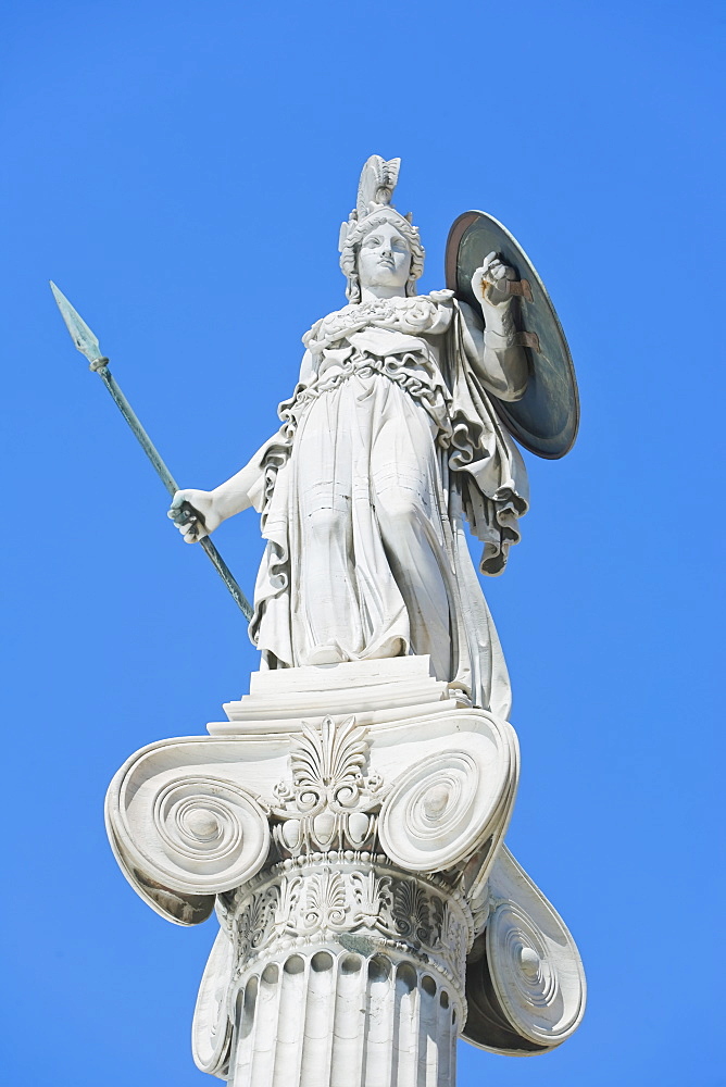 Statue of Athena outside Academy of Athens, Athens, Greece, Europe