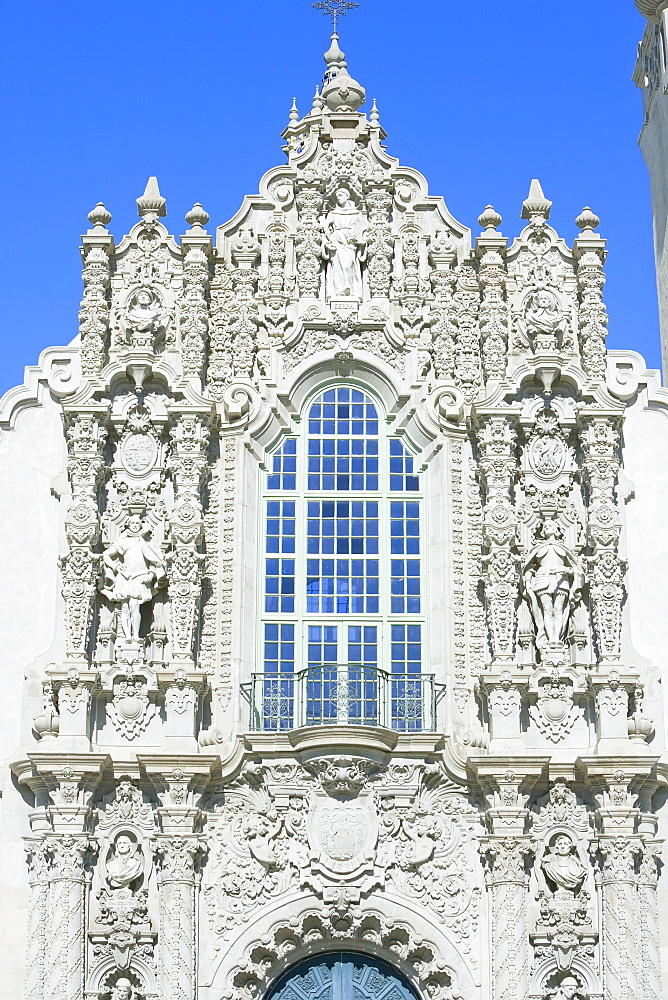 Facade of the California Building which houses the Museum of Man, San Diego, California, United States of America, North America