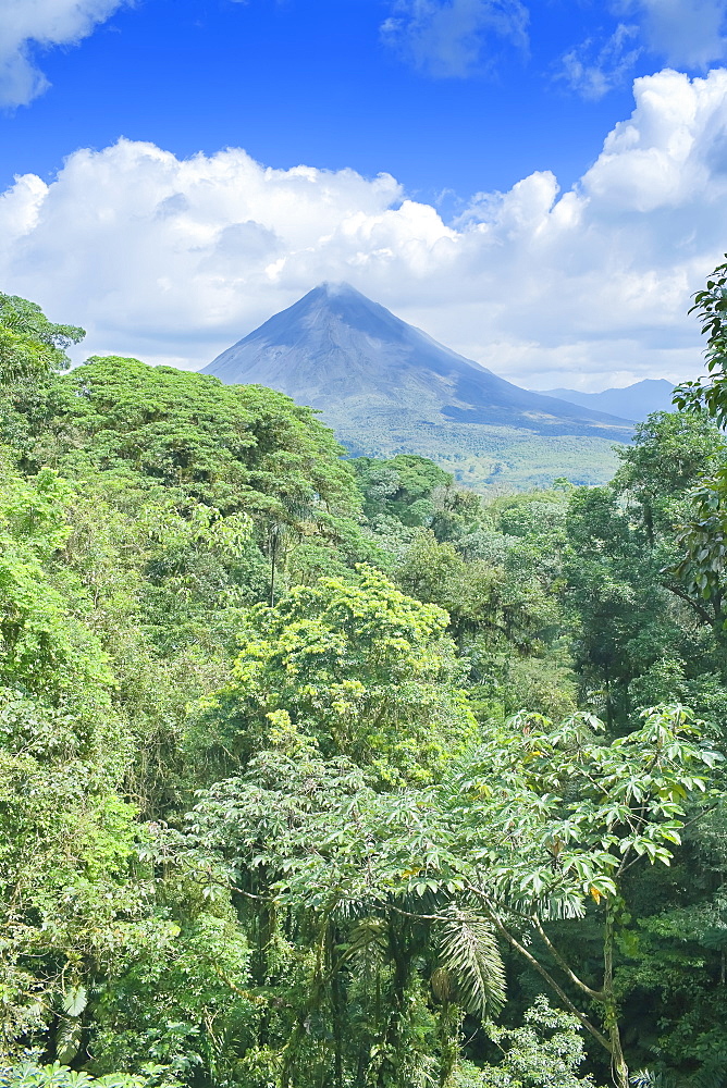 Arenal volcano and tropical forest, La Fortuna, Costa Rica, Central America