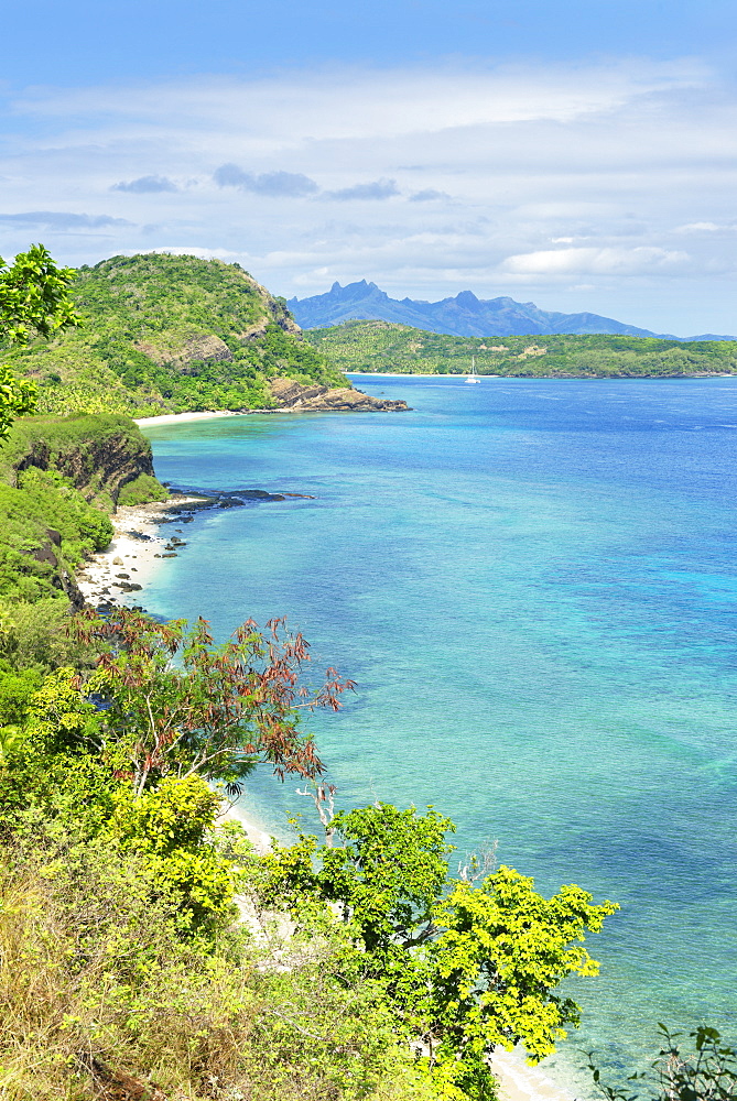 Nanuya Balavu Island, in the background Waya Island, Yasawa island group, Fiji, South Pacific islands, Pacific