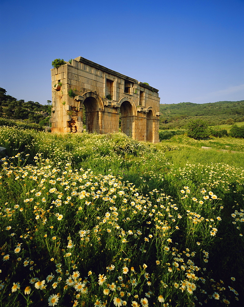 Roman triumphal gate of Patara, Turkey