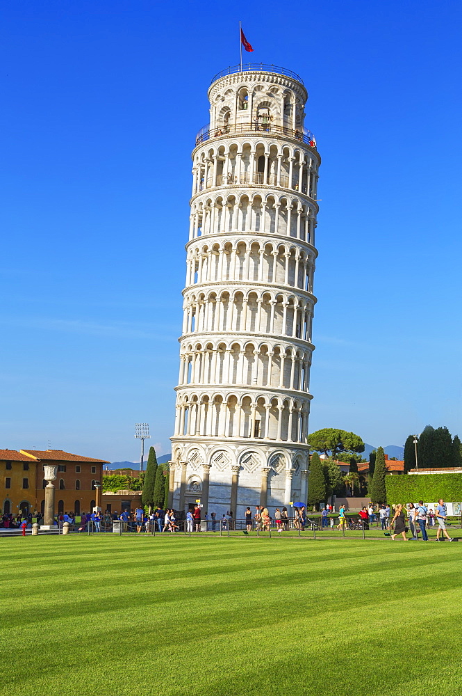 Leaning Tower, Campo dei Miracoli, UNESCO World Heritage Site, Pisa, Tuscany, Italy, Europe