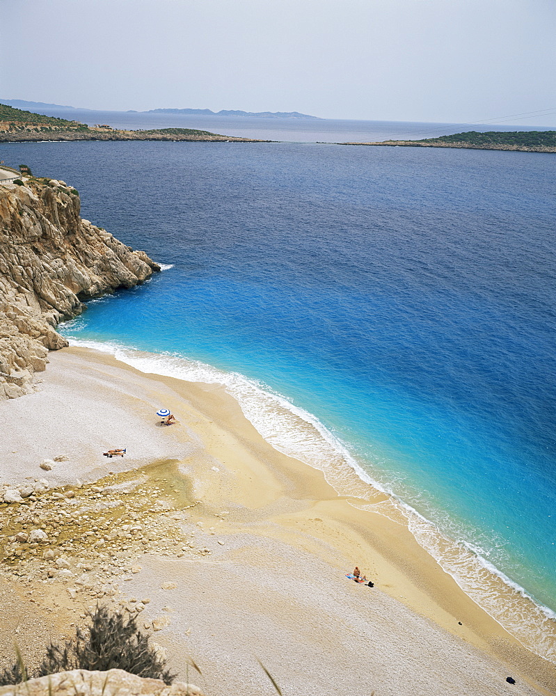 View of Kaputas Beach, Kalkan, Kas, Anatolia, Turkey, Eurasia