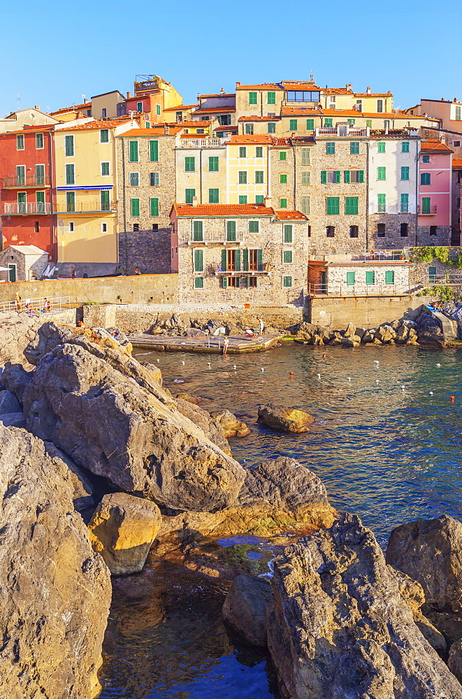 View of Tellaro village, Lerici, La Spezia district, Liguria, Italy, Europe