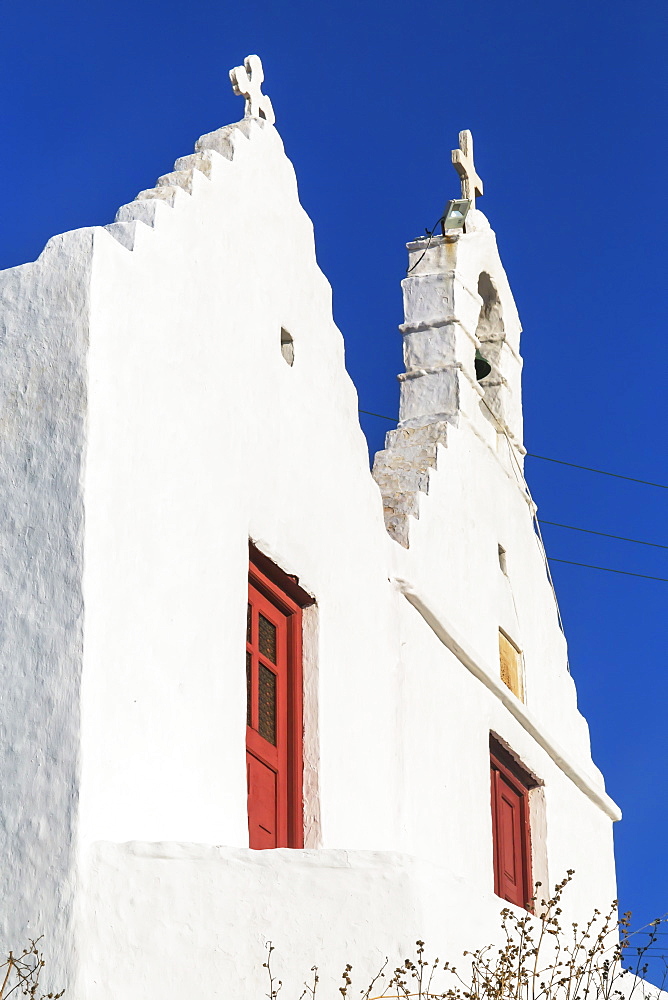 Greek Orthodox chapel, Mykonos Town, Mykonos, Cyclades Islands, Greek Islands, Greece, Europe