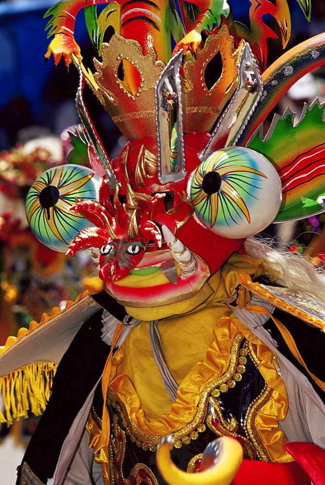 Devil mask, the Devil dance (La Diablada), carnival, Oruro, Bolivia, South America