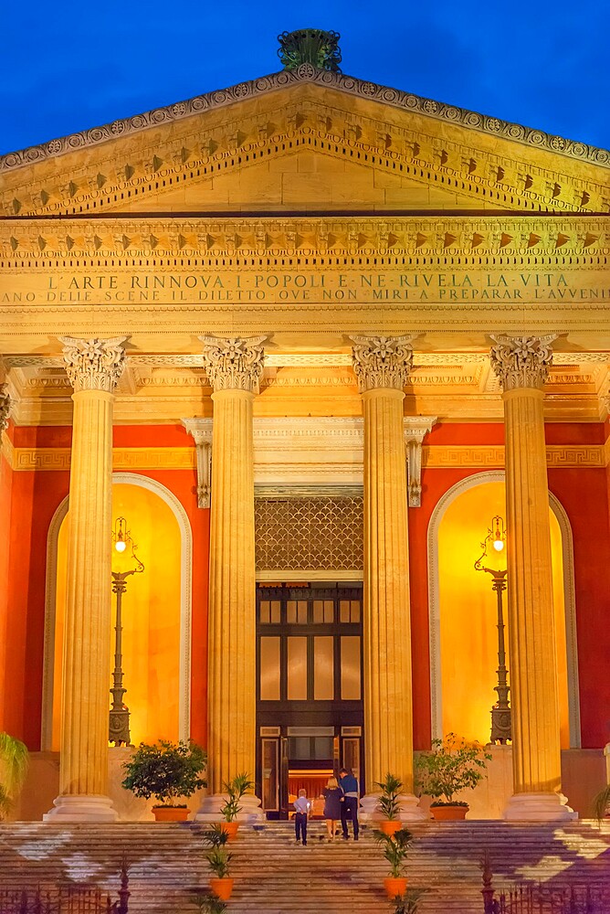 Teatro Massimo, Palermo, Sicily, Italy, Mediterranean, Europe