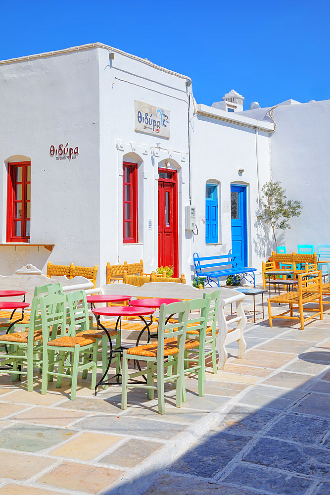 Chora central square, Chora, Serifos Island, Cyclades, Greek Islands, Greece, Europe