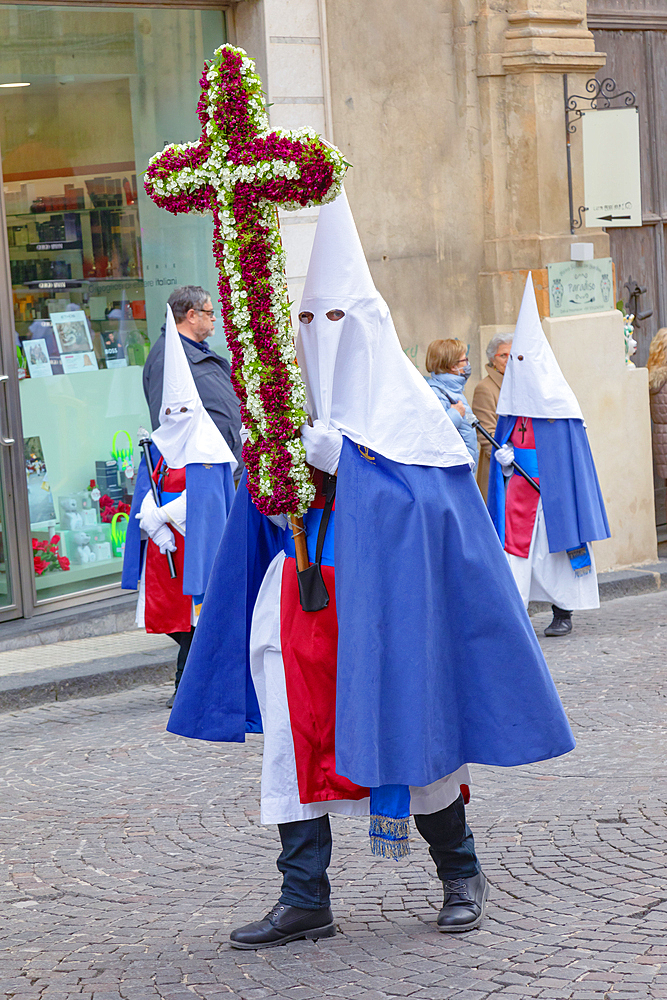 Good Friday procession, Enna, Sicily, Italy, Mediterranean, Europe