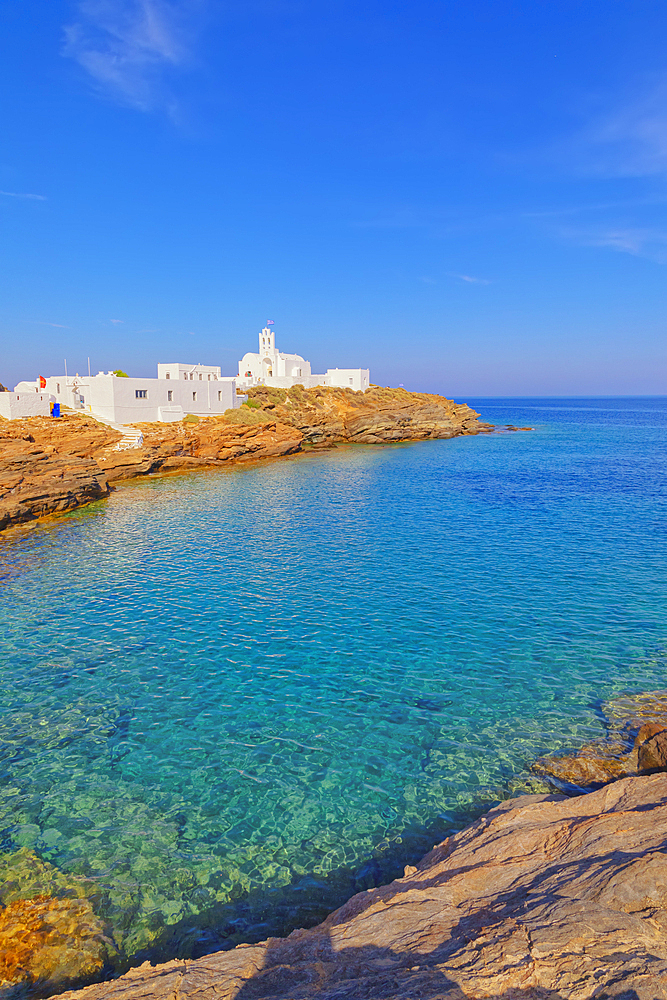 Chrisopigi Monastery, Sifnos Island, Cyclades, Greek Islands, Greece, Europe