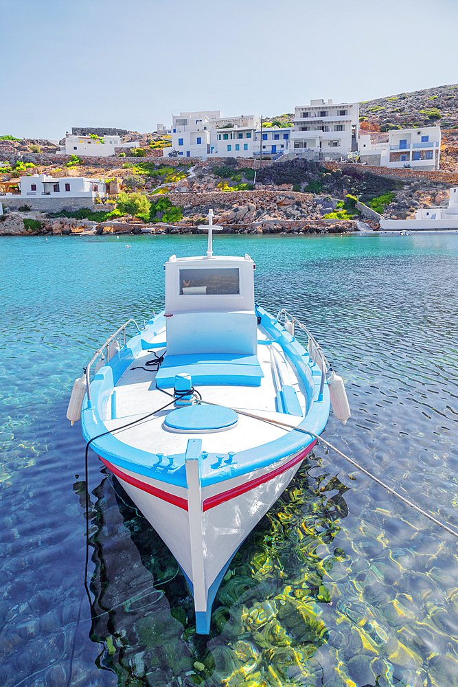 Fishing boat, Heronissos, Sifnos Island, Cyclades, Greek Islands, Greece, Europe