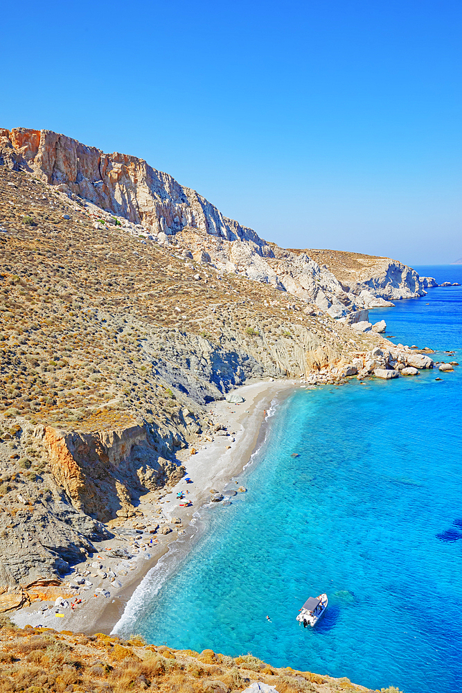 Katergo beach, Folegandros Island, Cyclades Islands, Greece