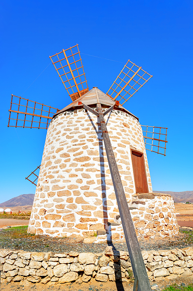 Traditional windmill, Fuerteventura, Canary Islands, Spain