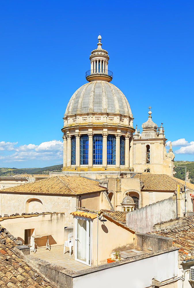Duomo di San Giorgio roof top, Ragusa Ibla, Ragusa province, Sicily, Italy