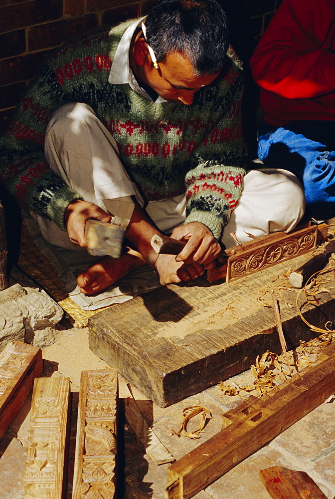 Woodcarver, Bhaktapur, Nepal