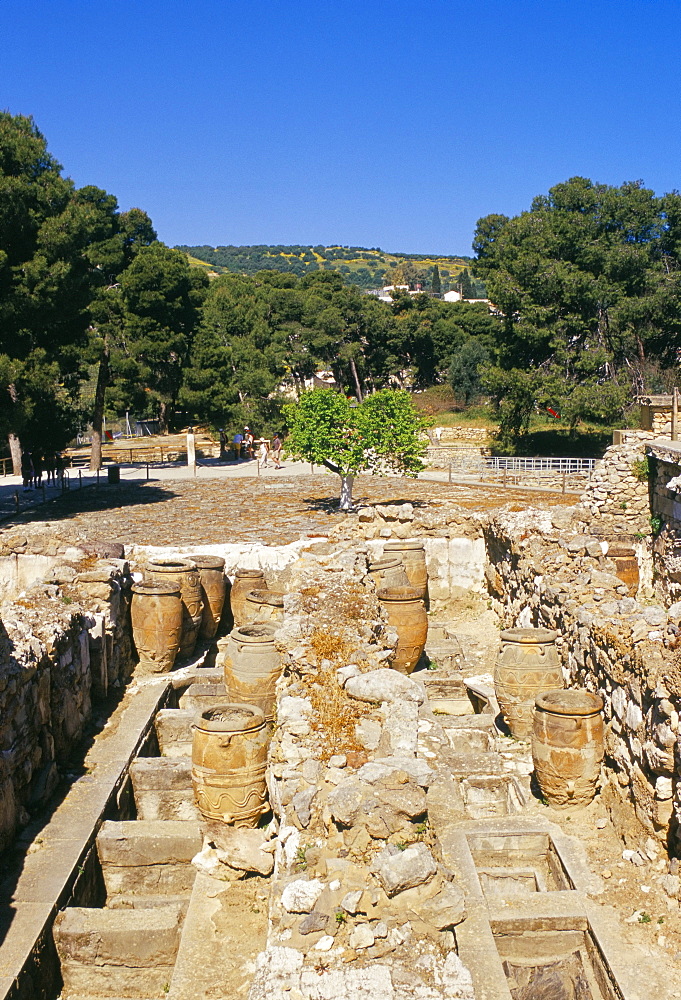 Ancient ruins, Minoan archaeological site of Knossos, island of Crete, Greece, Mediterranean, Europe