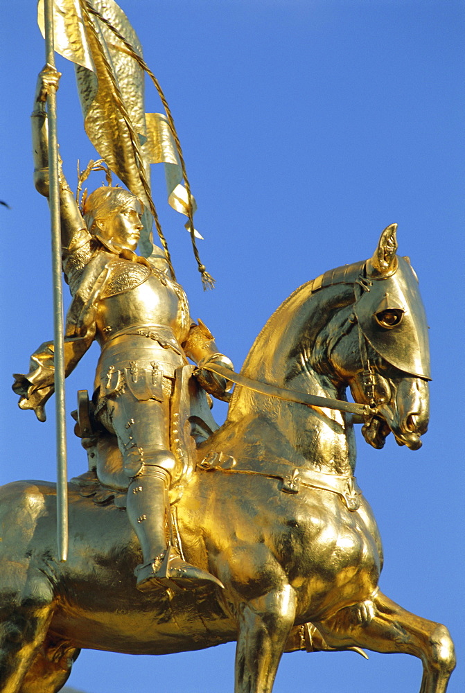 Equestrian statue of Joan of Arc, French Quarter, New Orleans, Louisiana, USA