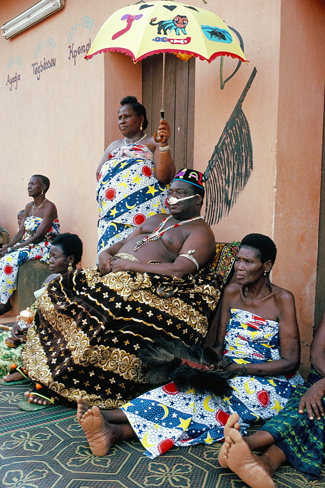 His Majesty Agboli Agbo Dedjani, last king of the Dan-Home dynasty, Abomey, Benin (Dahomey), Africa