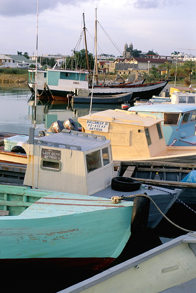 Fishing port, St. John's, Antigua, Leeward Islands, West Indies, Caribbean, Central America