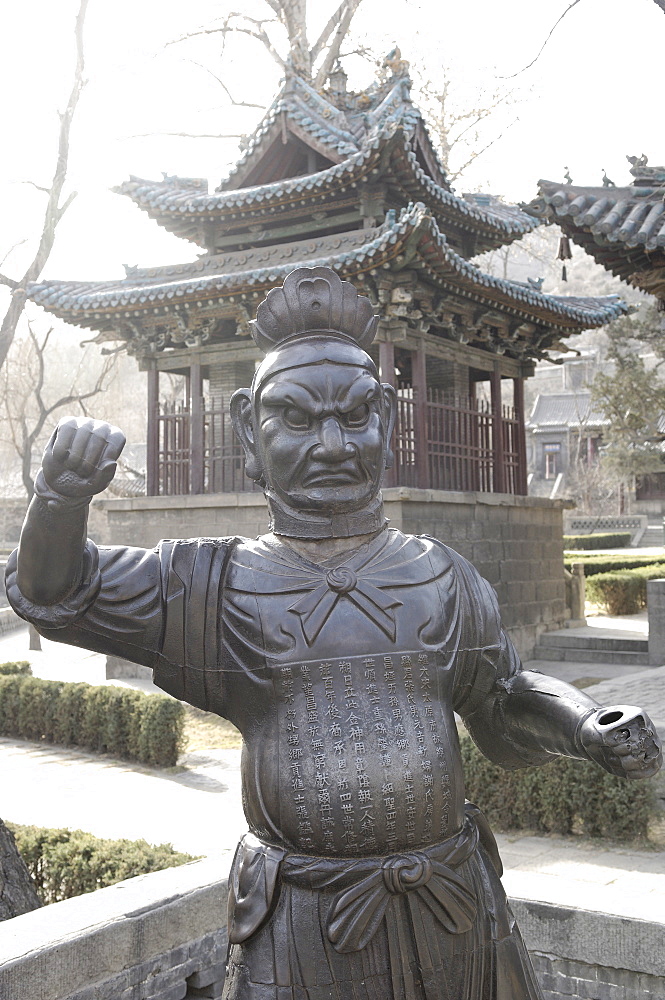 Complex of temple buildings built over 1000 years ago to commemorate a prince of the Zhou Dynasty, Jinci Temple, Taiyuan, Shanxi, China, Asia