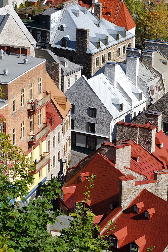 Petit Champlain located in the district of Vieux-Quebec-Cap-Blanc-Colline Parlementaire, UNESCO World Heritage Site, Quebec City, Quebec Province, Canada, North America