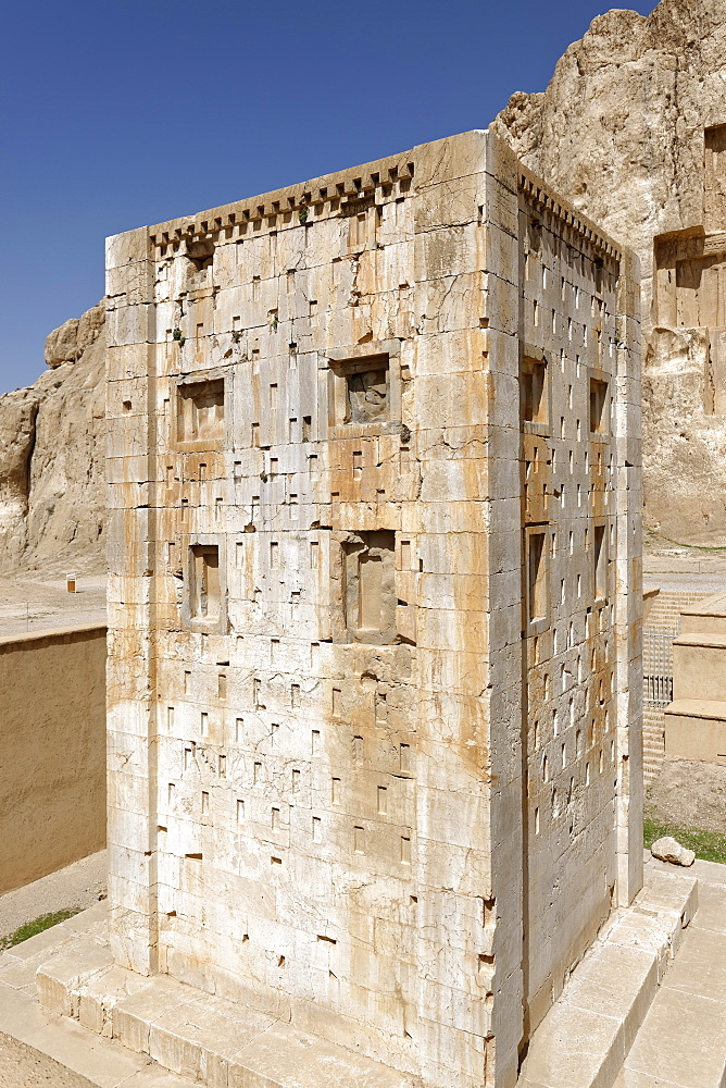 Ka'ba-ye Zartosht, a stone quadrangular tower, Naqsh-e Rostam necropolis, Persepolis area, Iran, Middle East