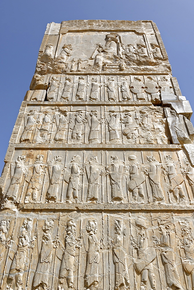 Guard of immortals, Palace of the Hundred Columns, Persepolis, Iran, Middle East