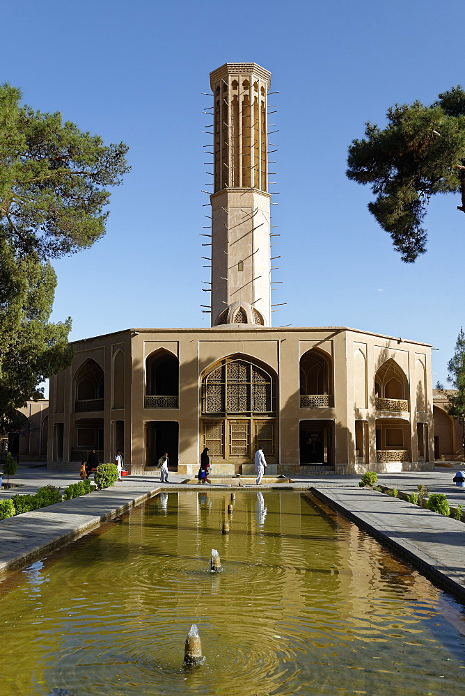 Windtower (wind catcher), Dowlat Abat Garden pavilion, Yazd city, Iran, Middle East