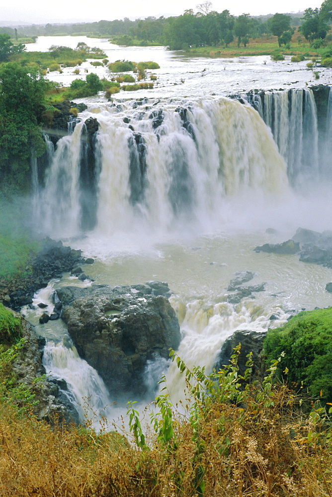 The Blue Nile, waterfalls near Lake Tana, Abyssinian Highlands, Gondor region, Ethiopia, Africa 