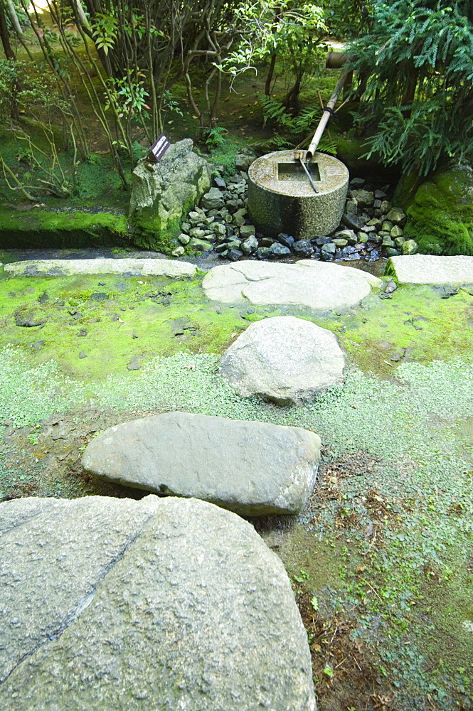 Water fountain at Ryoanji temple, Kyoto, Japan, Asia