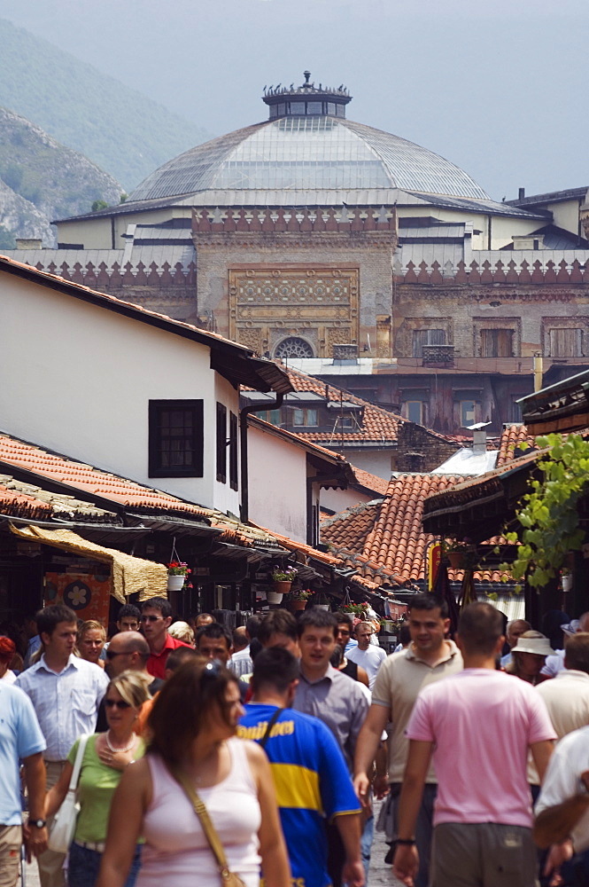 Bascarsija Old Turkish Quarter and tourist area, Sarajevo, Bosnia, Europe