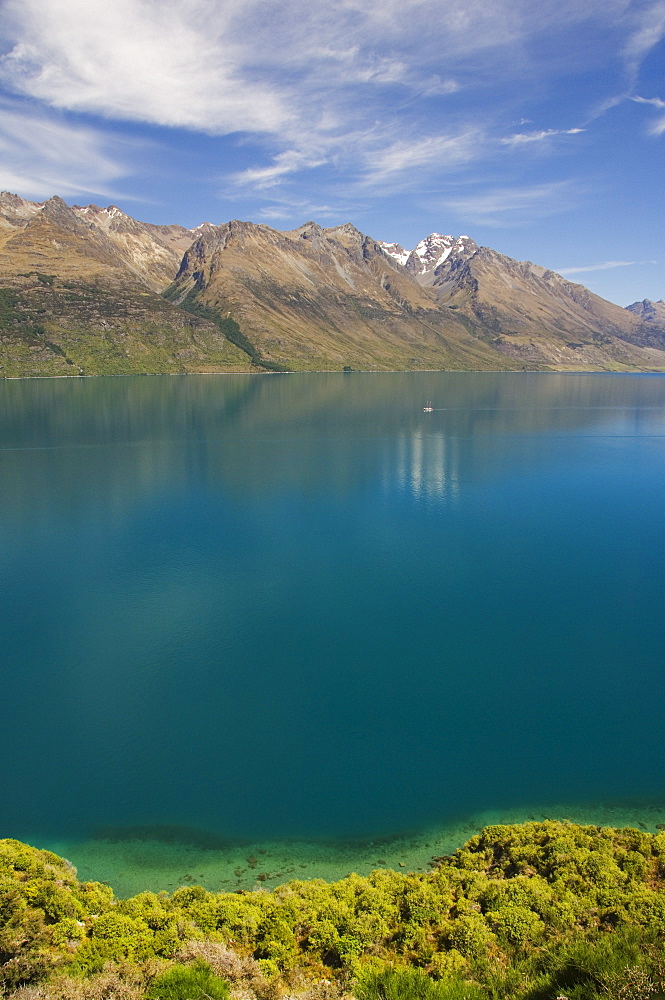 Clear waters of Lake Wakatipu near Queenstown, Otago, South Island, New Zealand, Pacific