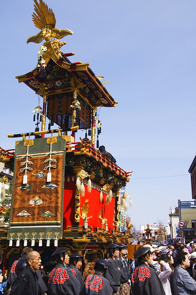 Decorated floats at Takayama spring festival, Honshu Island, Japan, Asia